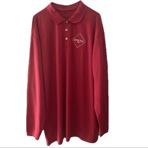Nike Red Long Sleeve Polo Gore tex logo